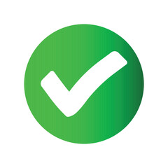 chek symbol icons, green chek sign vector	