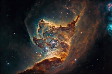 Carina Nebula, galaxy, in space (Generative ai)