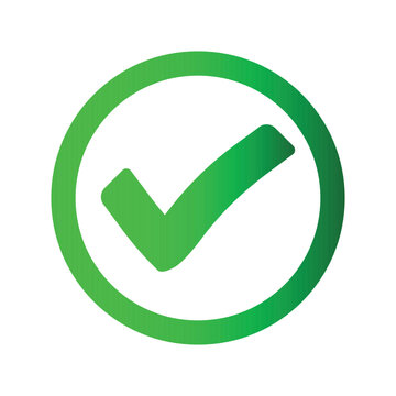 chek symbol icons, green chek sign vector	