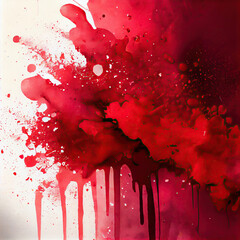 beautiful red watercolor splatter background