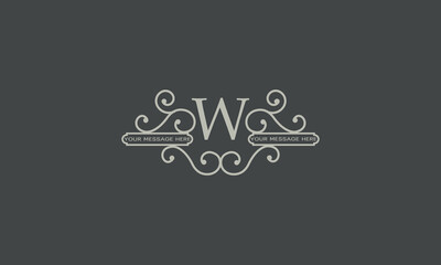 Obraz na płótnie Canvas Initial letter W. Abstract fancy logo with monogram icon in elegant style