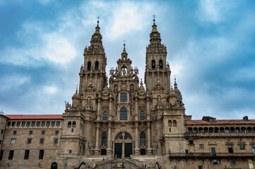 Fototapeta na wymiar Santiago de compostela en españa galicia presentando la catedral 