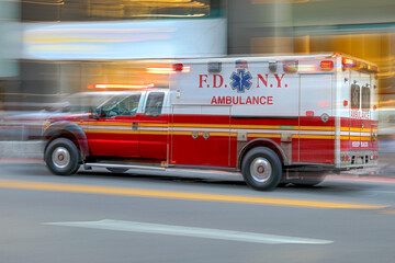 ambulance  car in the city