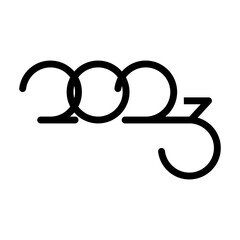 Happy New Year 2023 text design