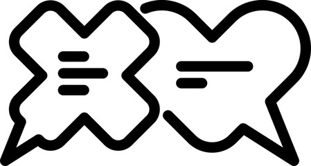 Chat bubbles with different shapes