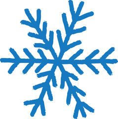 Snowflake hand-drawn, isolated,  png