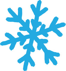 Snowflake hand-drawn, isolated,  png