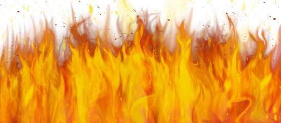 Fire flame on transparent background