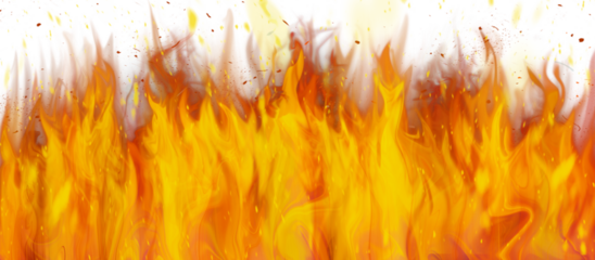 Fire flame on transparent background