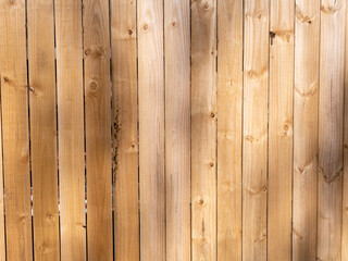 Closeup of wooden vertical fence 