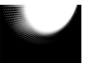 Smooth vector transition from black to white semicircular shape. Modern vector background.