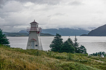 Woody Point, Newfoundland, Canada: Woody Point lighthouse, on Bonne Bay in the Gros Morne National...