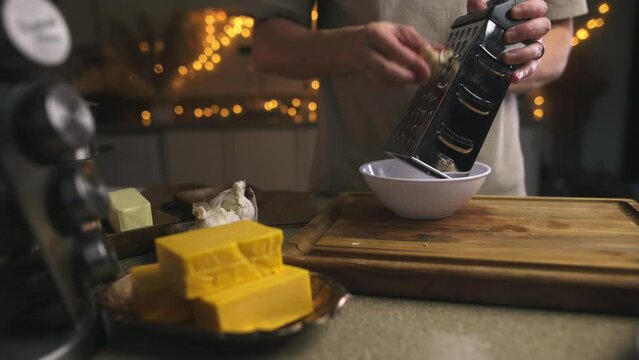 Video. The cook sprinkles the stuffed mushroom caps with spices. Close-up. Delicious, healthy recipes. Organic food. Healthy home cooking recipes.