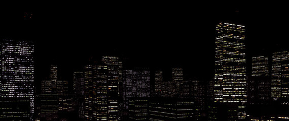 city skyline at night © Damien