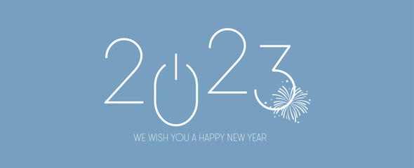  Happy new year 2023,greeting card vector illustration