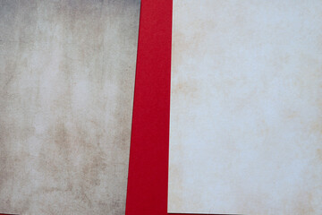 Fototapeta na wymiar scrapbook paper background with red stripe element