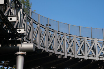 footbridge using a military bridge, called a jetty or bailey bridge, converting it to a 