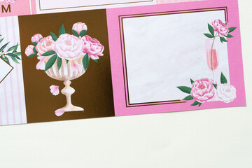 scrapbook paper with floral frames and borders 