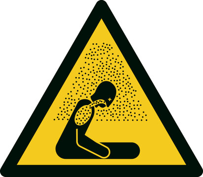ISO 7010 W041 Warning; Asphyxiating atmosphere