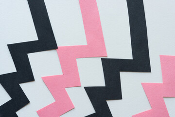 background with black and pink zig zags