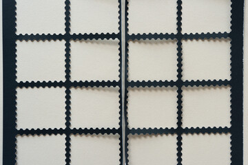 black paper grids on blank paper