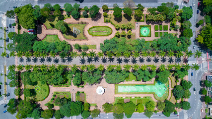 Fototapeta premium Aerial view of Praça da Liberdade in Belo Horizonte, Minas Gerais, Brazil.