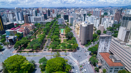 Naklejka premium Aerial view of Praça da Liberdade in Belo Horizonte, Minas Gerais, Brazil.