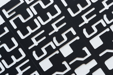 black paper stencils with numbers