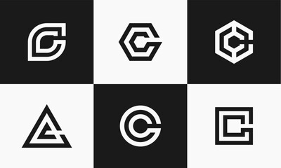 Initial letter C Logo Design Inspiration. With a Set of Business Company