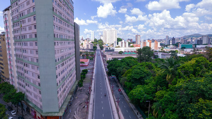 Aerial view of the central region of Belo Horizonte, Minas Gerais, Brazil. commercial buildings