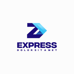 Fast Express Z Initial Logo designs concept vector, express Arrow logo designs symbol