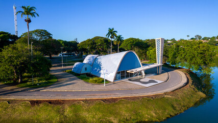 Lagoa da Pampulha, in Belo Horizonte, overlooking the Church of São Francisco de Assis and...