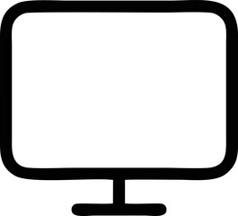 Computer icon symbol in a white background, black laptop icon symbol on the white background