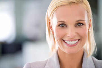 Fototapeta premium Shes determined to succeed. Cropped shot of an attractive young businesswoman in the office.