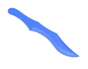 3D illustration of throwing knife isolated