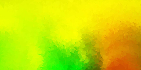 Fototapeta na wymiar Light green, yellow vector geometric polygonal wallpaper.