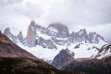 views of fitz roy mountain, argentina
