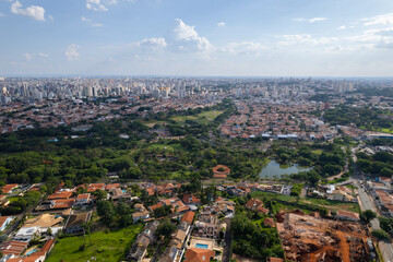Alto Taquaral neighborhood in the interior of Campinas, São Paulo. Neighborhood with high standard houses, vegetation and houses under construction.