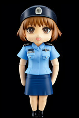 Female police officer (summer clothes), Generative AI