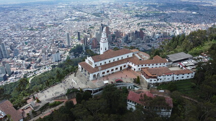 Fototapeta na wymiar Bogota city view of the center with its buildings monserrate