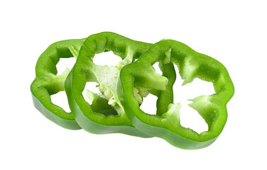 green pepper slice on transparent png - Powered by Adobe