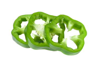 green pepper slice on transparent png