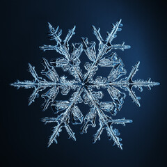 black background snowflake isolated, abstract object winter detail