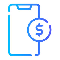 online payment gradient icon