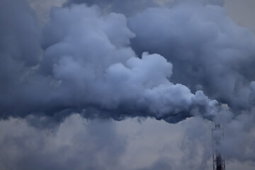 factory pipe smoke background gray abstract, co2 pollution