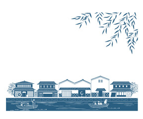 古い街並み観光　川下り © Umi