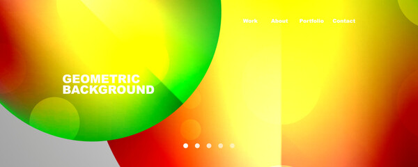 Circle, flowing shape composition geometric abstract background. Vector Illustration For Wallpaper, Banner, Background, Card, Book Illustration, landing page