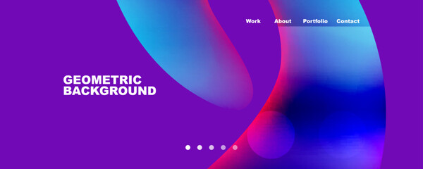 Obraz premium Circle, flowing shape composition geometric abstract background. Vector Illustration For Wallpaper, Banner, Background, Card, Book Illustration, landing page