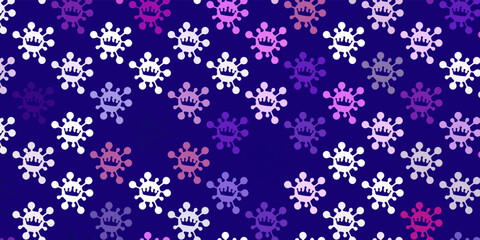 Light purple vector texture with disease symbols.