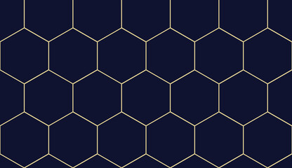 Gold line geometric pattern. Abstract modern rhombuses seamless, repeat hexagon texture design. Suitable for gift wrapping, banner, paper, fabric, decoration, prints. Vector illustration EPS 10.